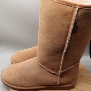 Bjornadal Boots Women's 11M Tan 14" Suede Sheepskin Lined Winter